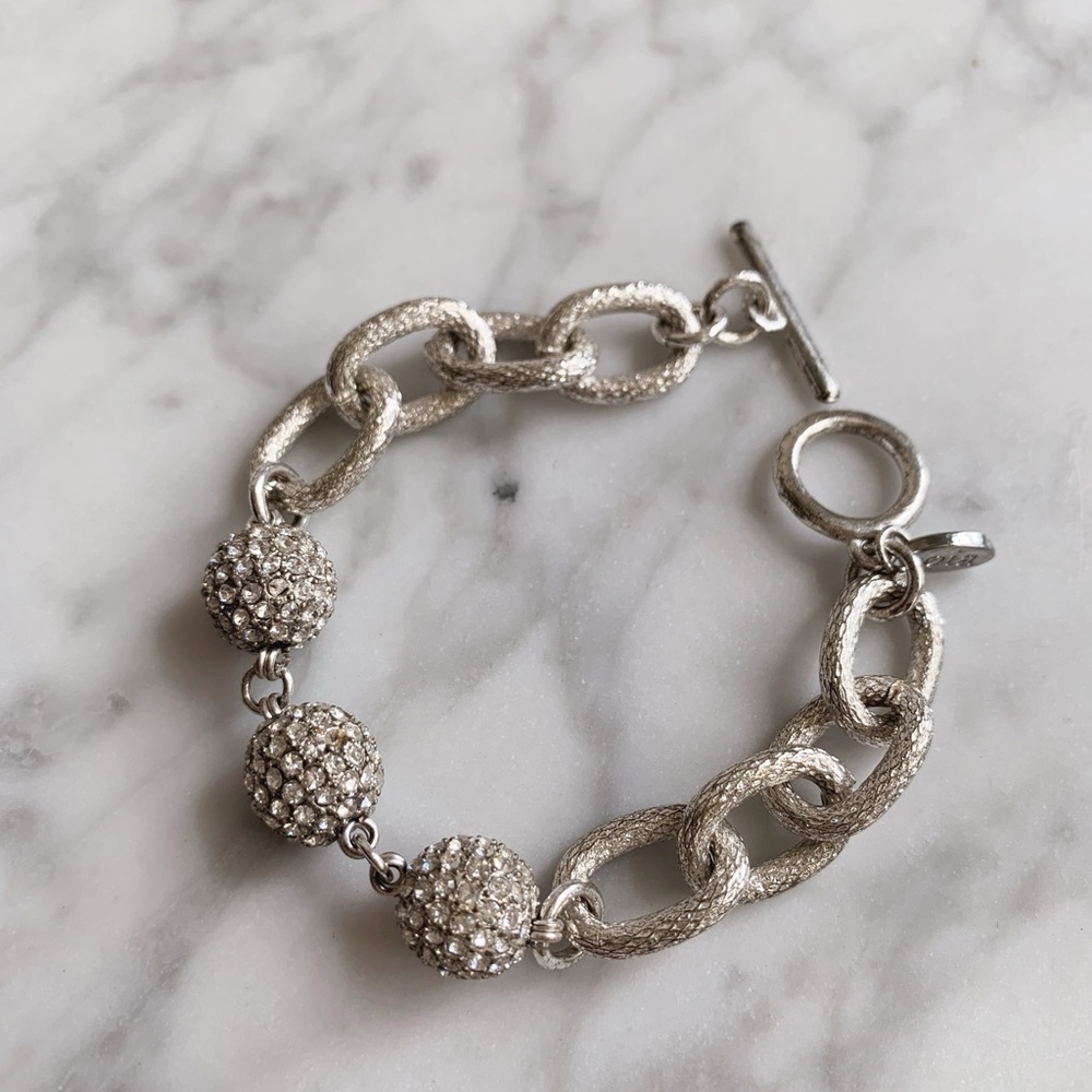 Oia Jules Pavé Silver Chain Bracelet